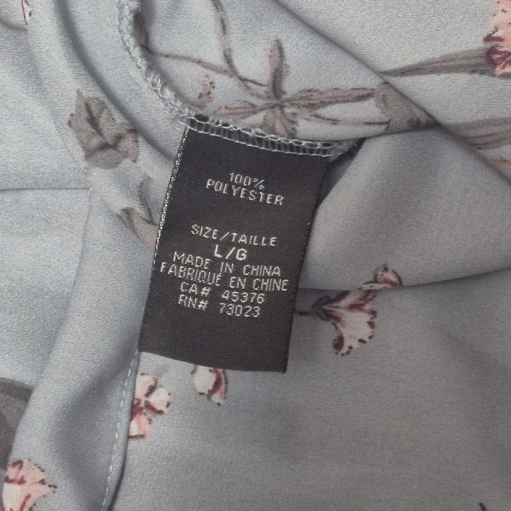 FWP Suzy Shier Light Blue Floral Off-Shoulde - Picture 3 of 4